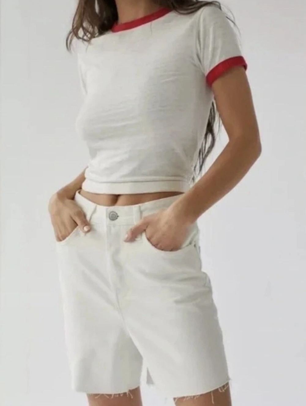 BDG Urban Outfitters 90's Long Inseam Short Denim Shorts